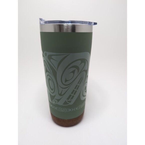 Native Northwest 20oz Cork Base Travel Mug "URBAN WOLF" by Maynard Johnny Jr - Picture 8 of 14